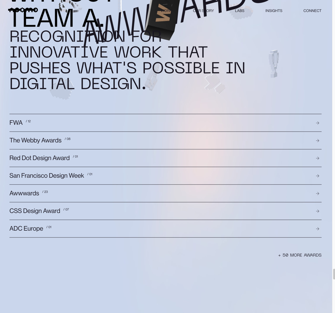 Digital Storytelling & 3D Website Design Agency | Noomo captured website design