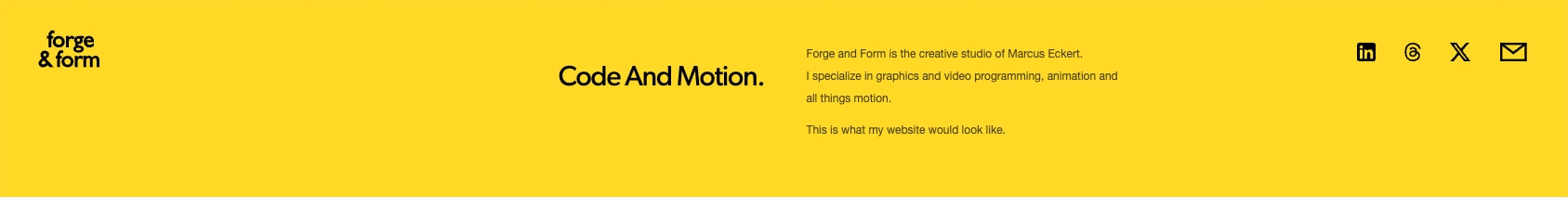 Forge and Form captured website design