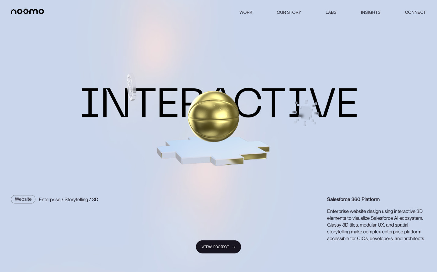 Digital Storytelling & 3D Website Design Agency | Noomo captured website design