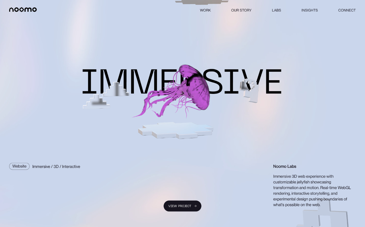 Digital Storytelling & 3D Website Design Agency | Noomo captured website design