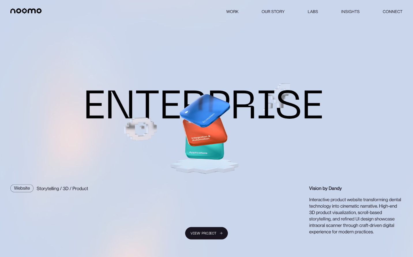 Digital Storytelling & 3D Website Design Agency | Noomo captured website design