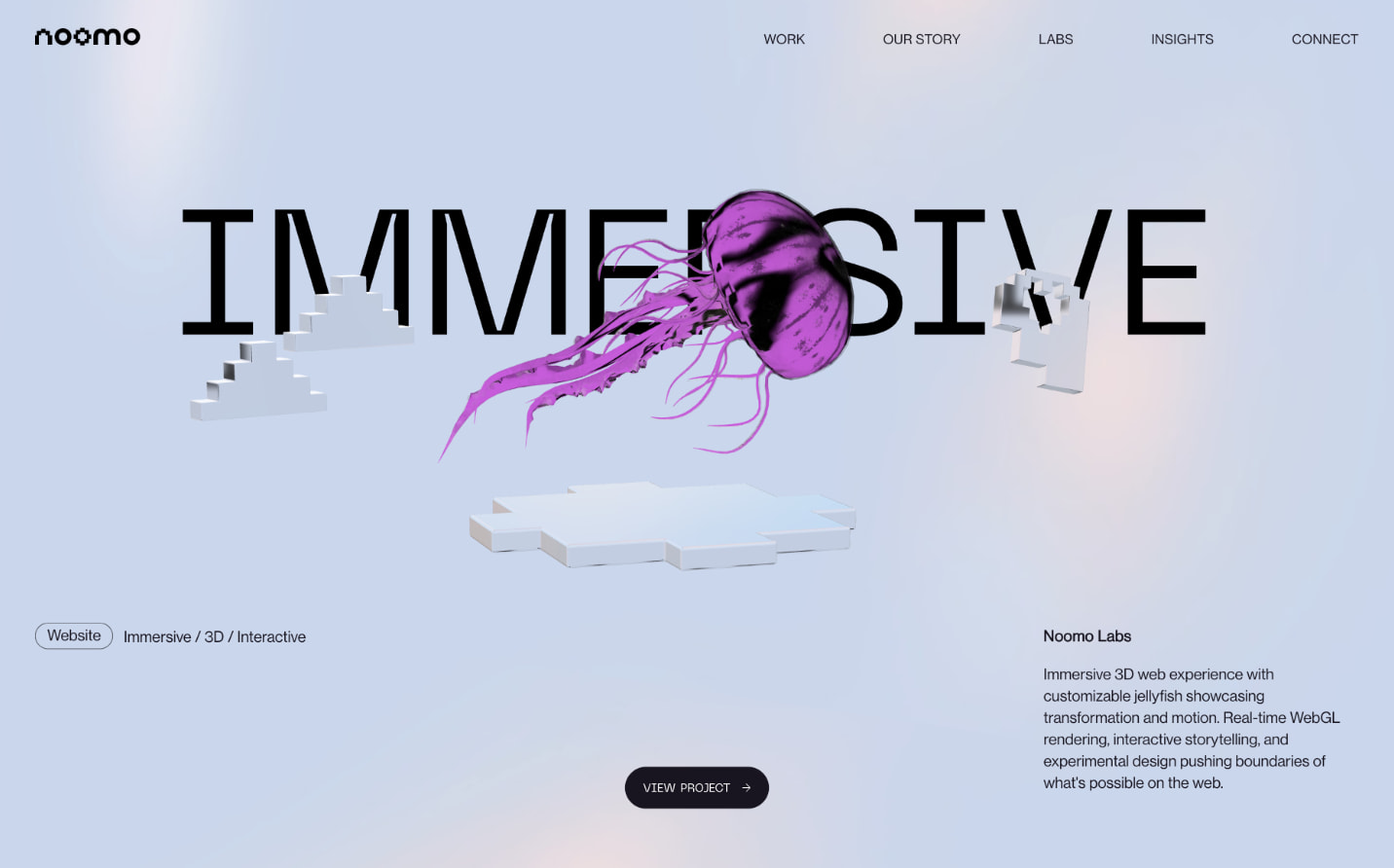 Digital Storytelling & 3D Website Design Agency | Noomo captured website design