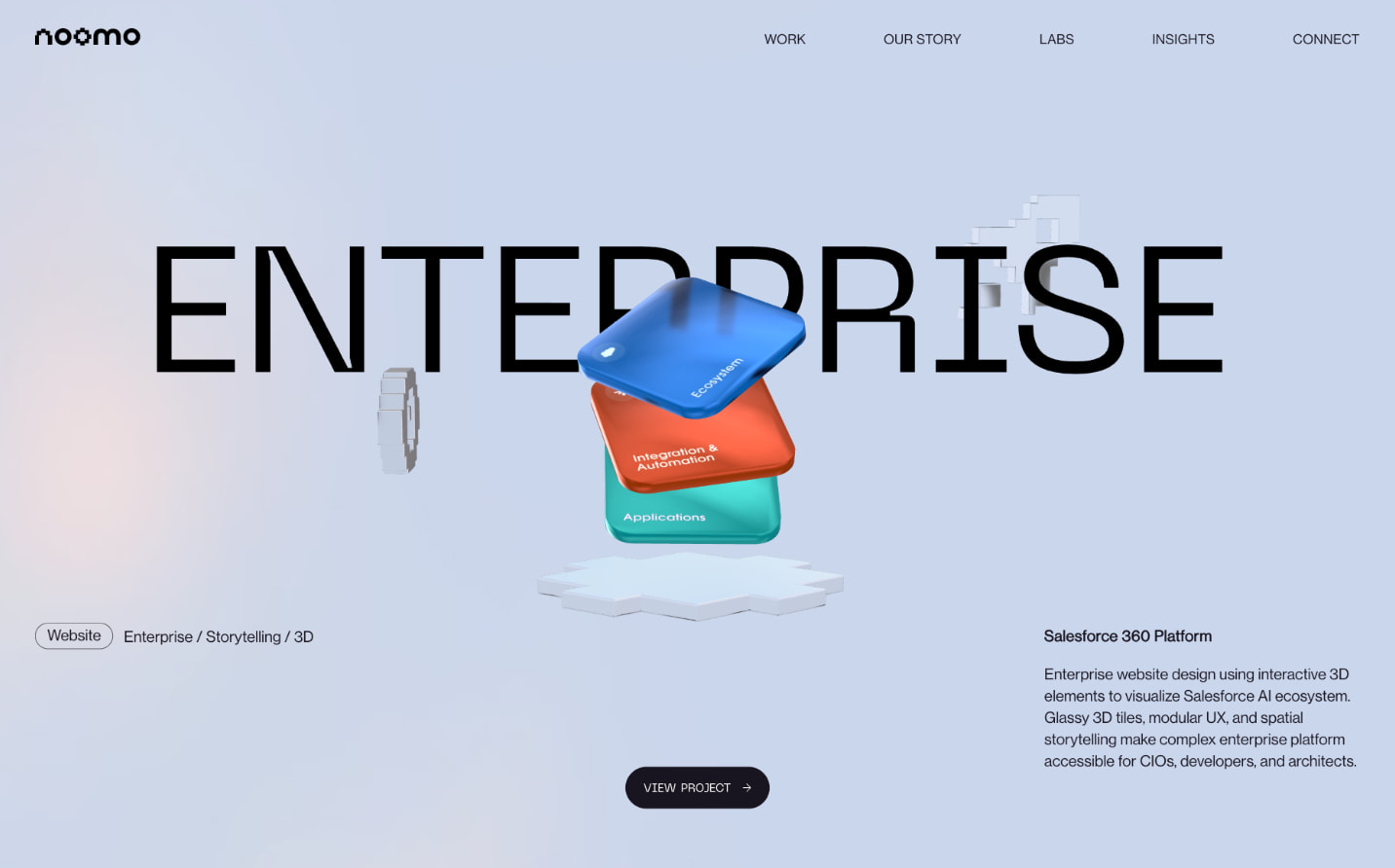 Digital Storytelling & 3D Website Design Agency | Noomo captured website design