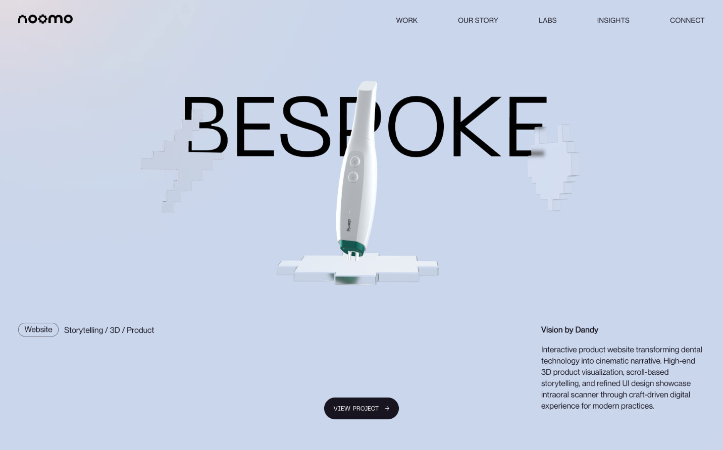 Digital Storytelling & 3D Website Design Agency | Noomo captured website design