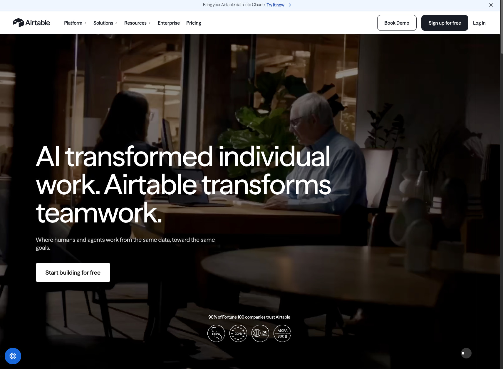 Airtable: Build Enterprise-ready AI Workflows, Apps & Agents | Airtable captured website design