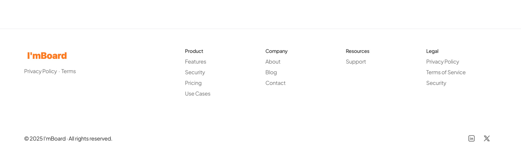 Captured design matching imboard.ai captured website design