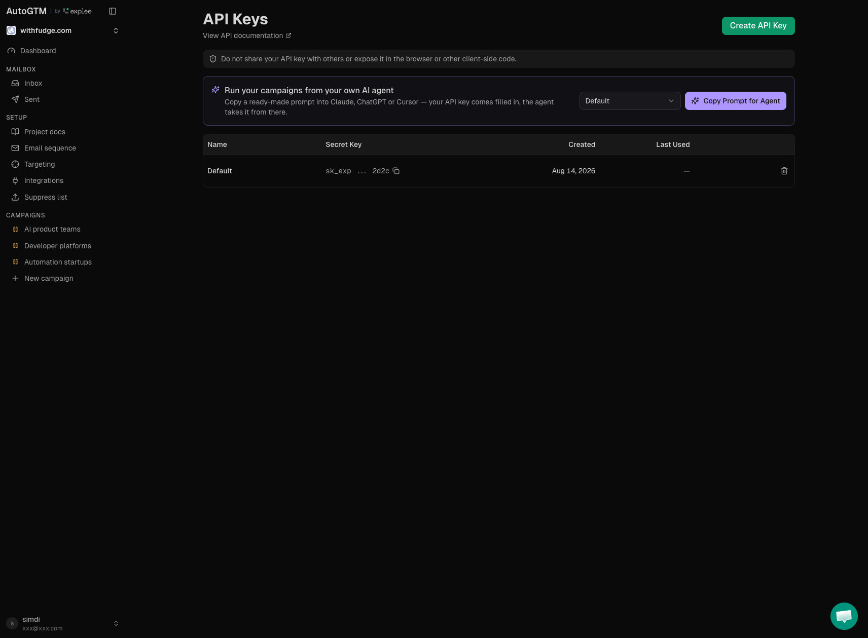 Explee captured website design
