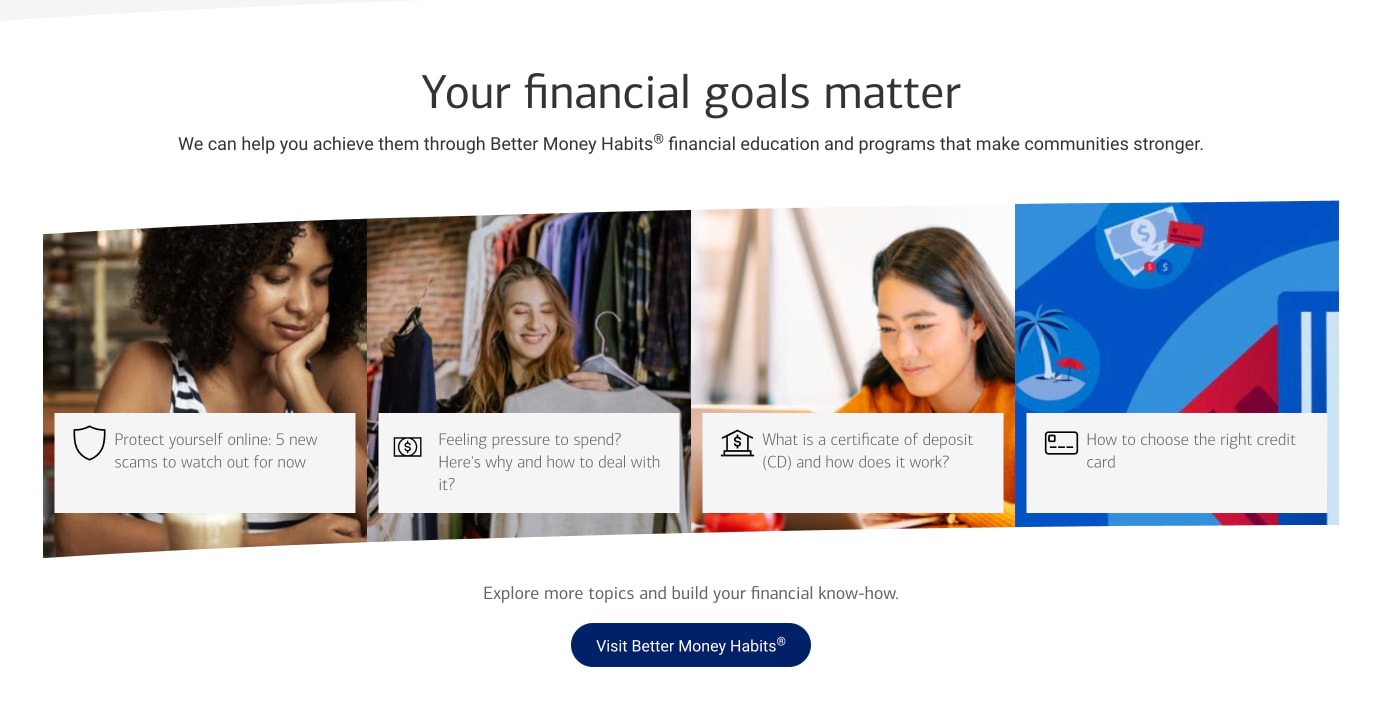 Bank of America - Banking, Credit Cards, Loans and Merrill Investing captured website design