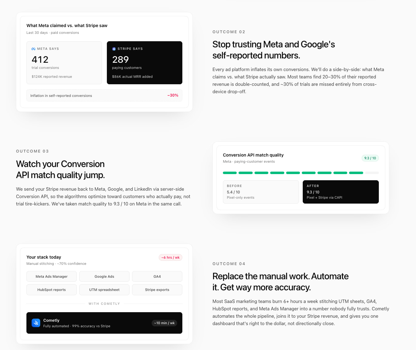 Book A Demo | Cometly captured website design