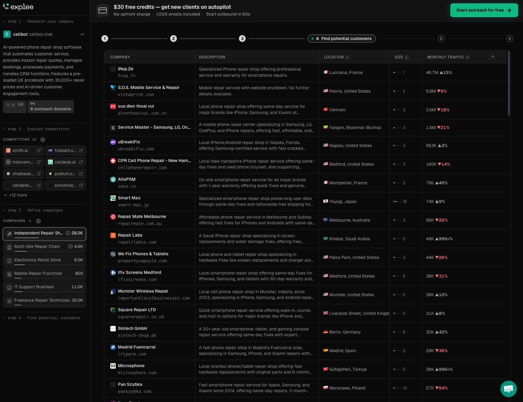 AutoGTM by Explee — 24/7 AI-agent, that finds clients while you sleep captured website design