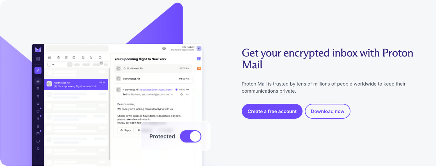 Download the Proton Mail App for iOS, Android & Desktop | Proton captured website design
