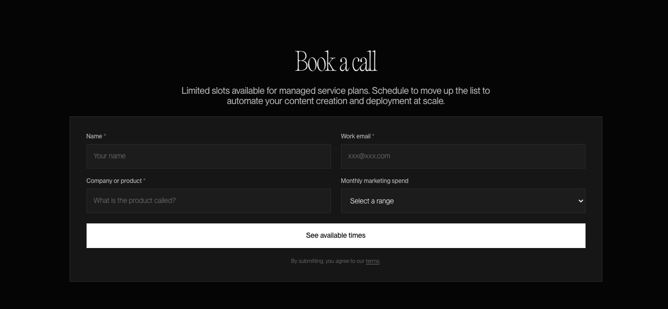 Doublespeed | Managed Content Operations captured website design