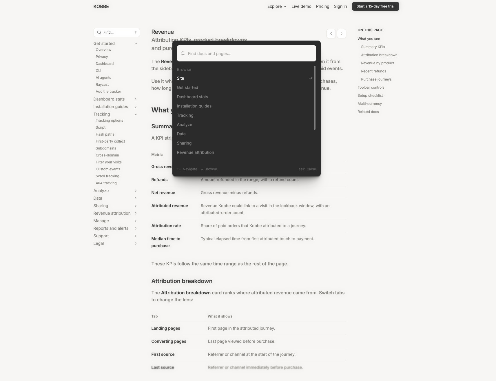 Revenue: Kobbe captured website design