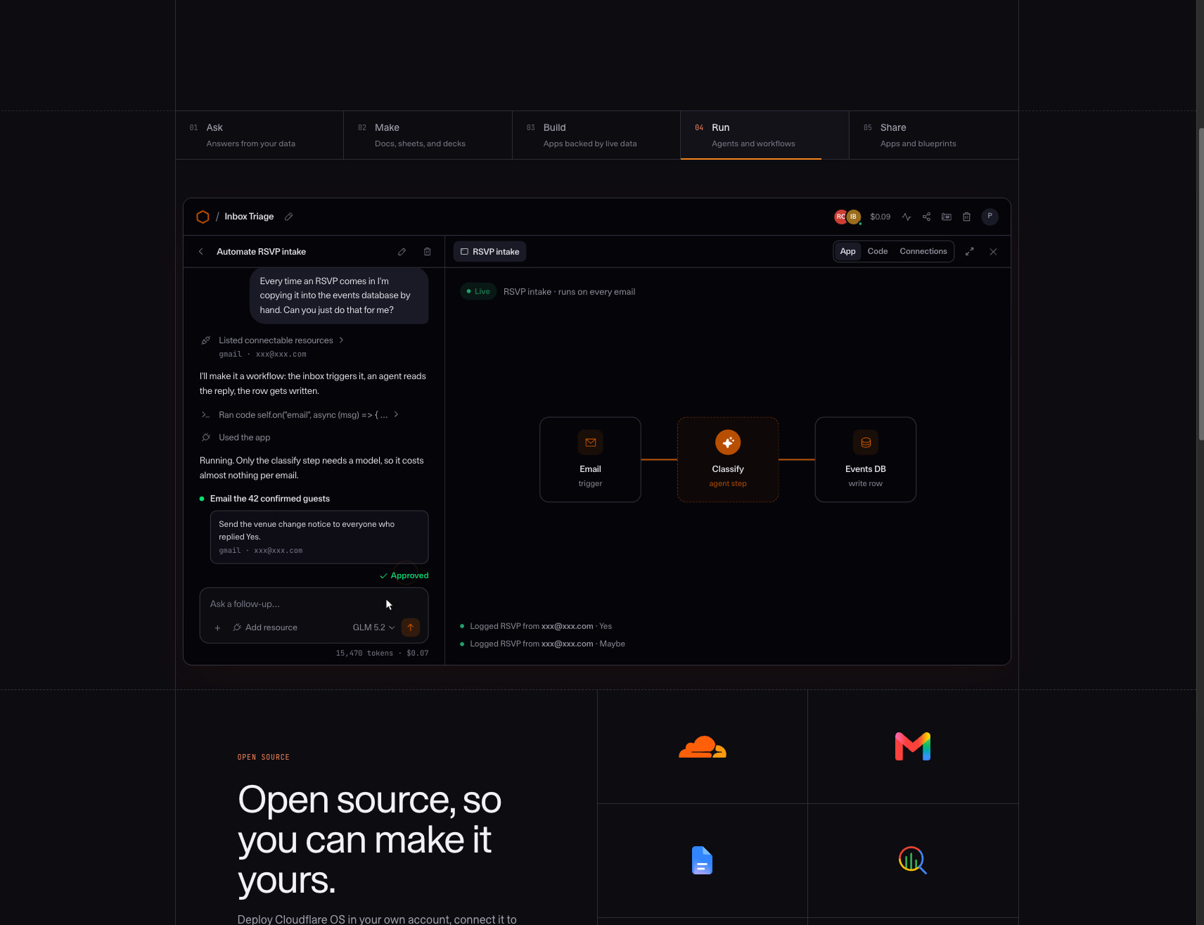 Cloudflare OS captured website design