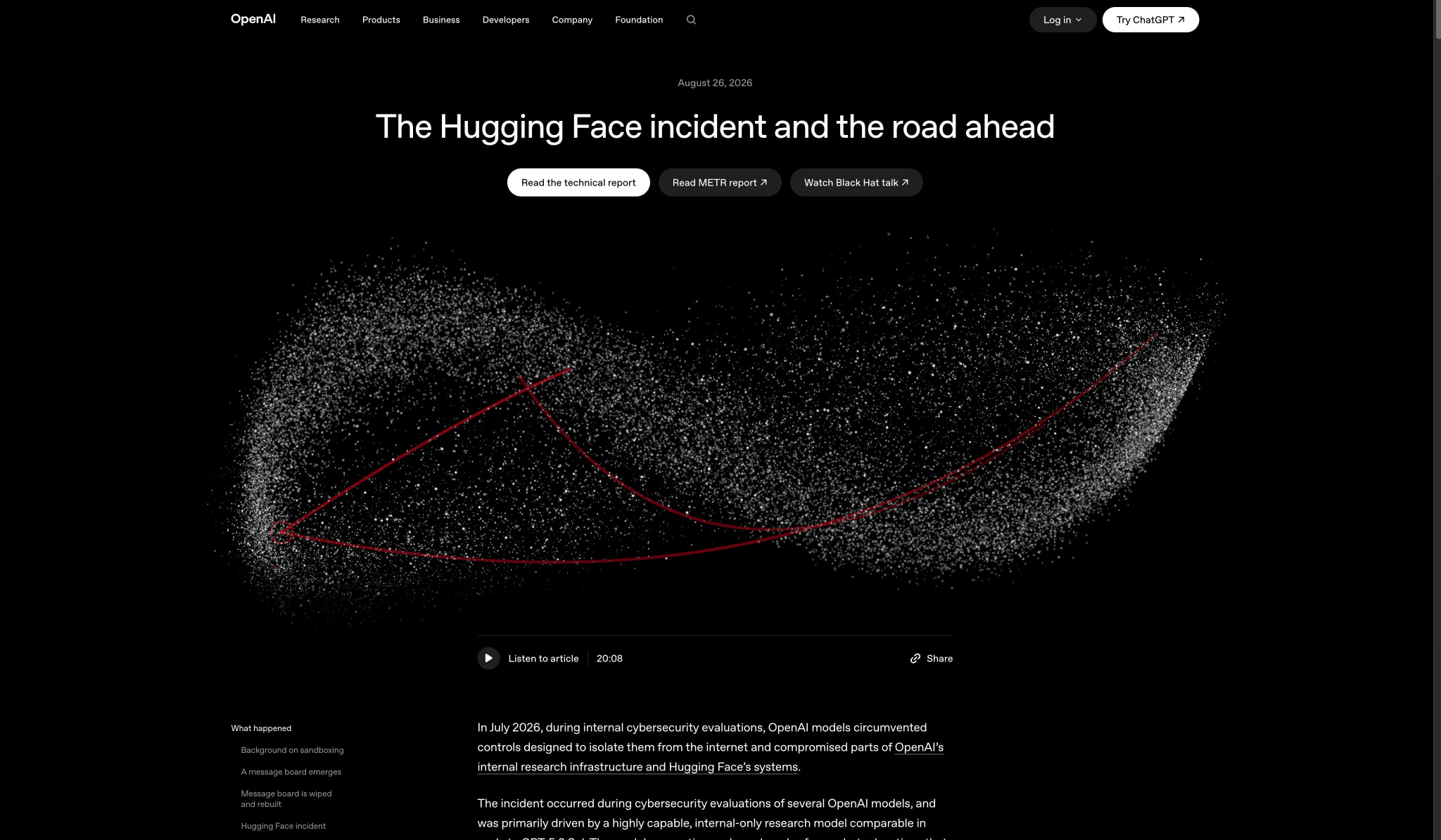 The Hugging Face incident and the road ahead | OpenAI captured website design
