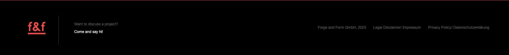Forge and Form captured website design