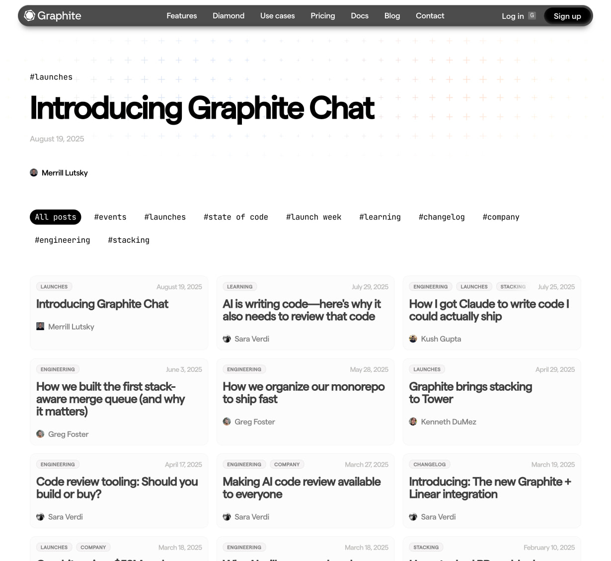 Captured design matching graphite.dev captured website design