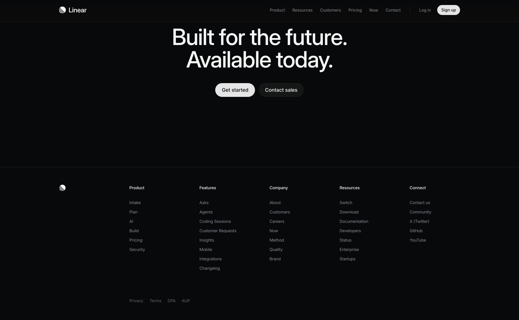 Captured design matching linear.app captured website design