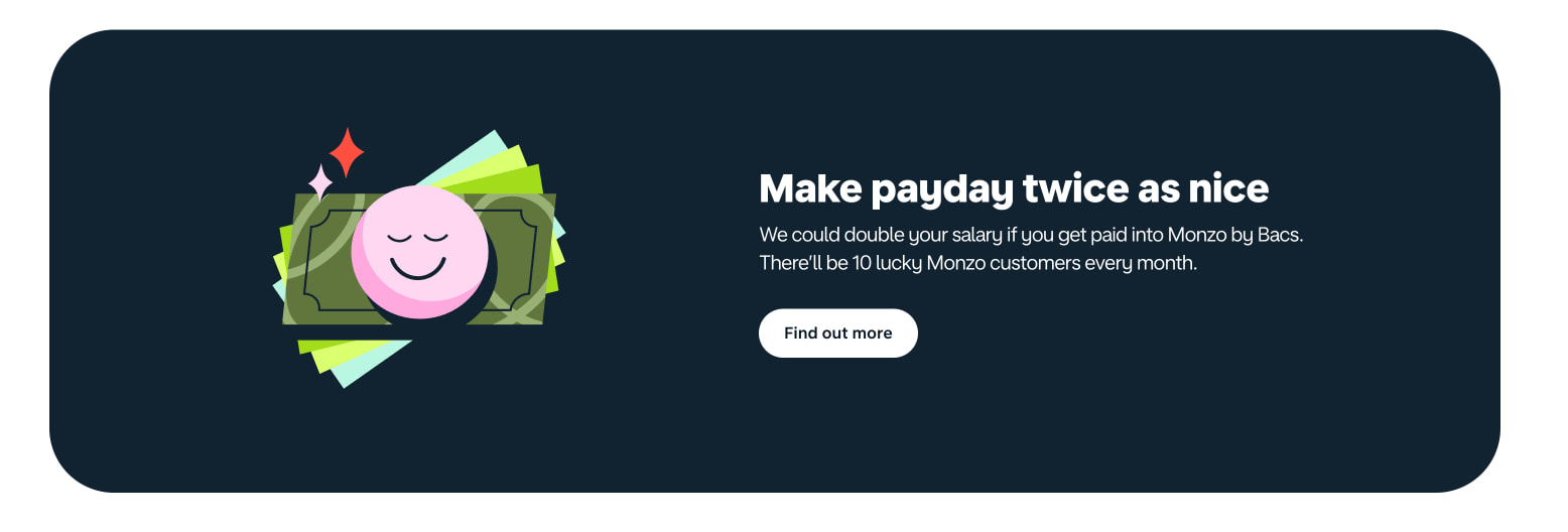 Monzo | Open a Free Account captured website design