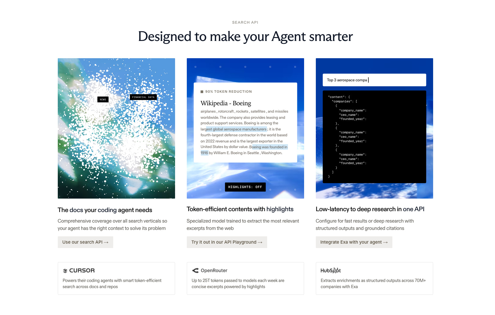 Exa | Search API for AI Agents — Real-Time Web Data captured website design