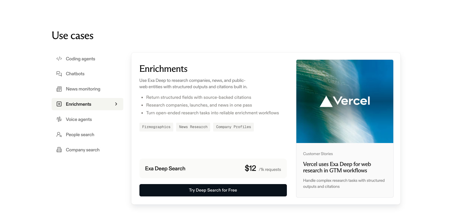Exa API Pricing | Pay-as-You-Go Plans for AI Search captured website design
