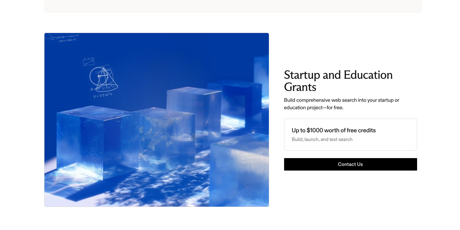 Exa API Pricing | Pay-as-You-Go Plans for AI Search captured website design