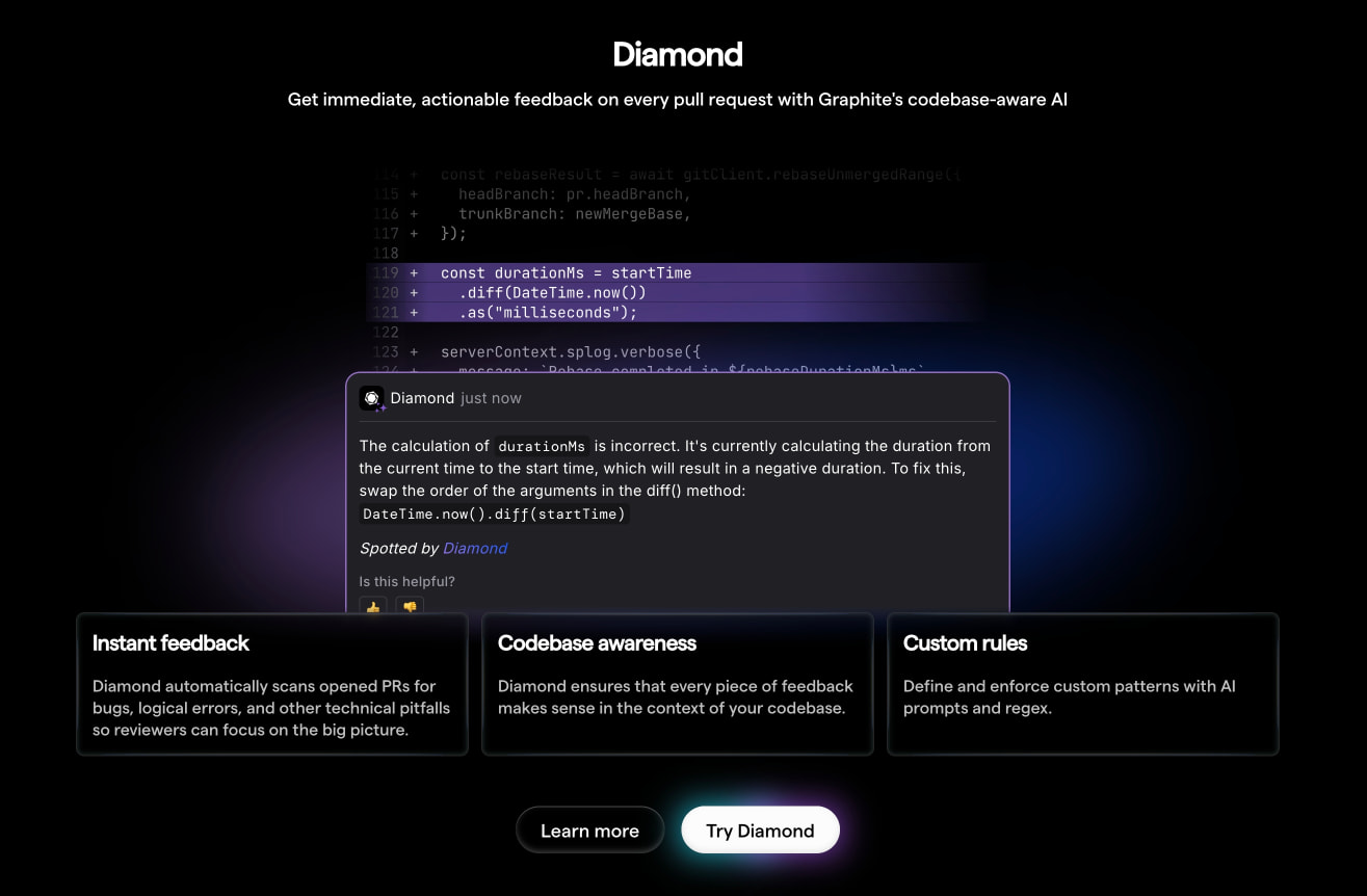 Captured design matching graphite.dev captured website design