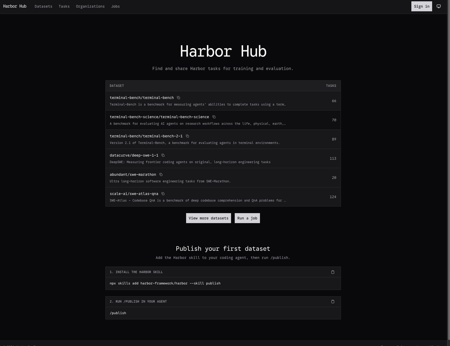 Harbor Hub captured website design