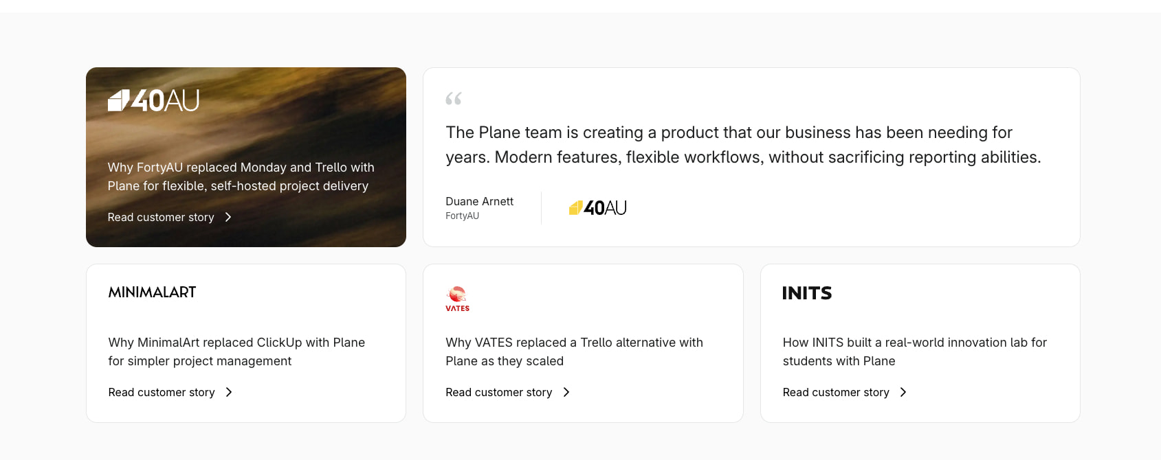 AI-native project management | Plane captured website design