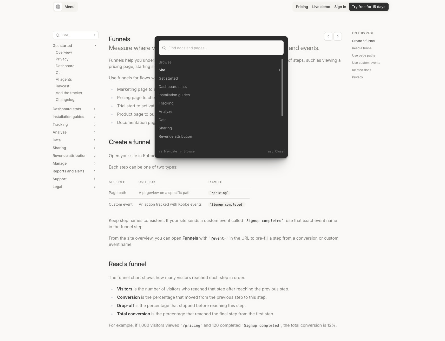 Funnels: Kobbe captured website design