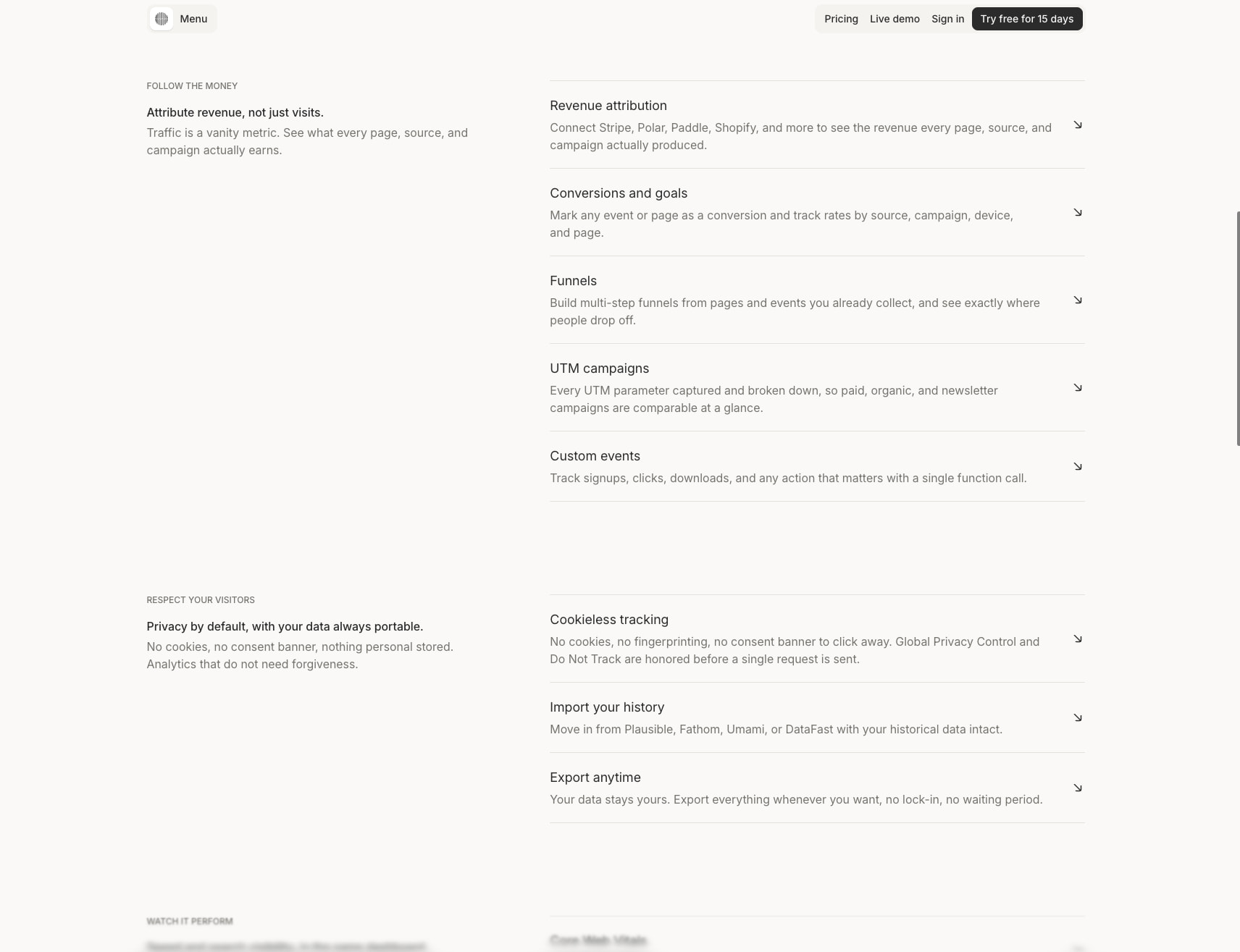 Kobbe features: everything included, on every plan captured website design