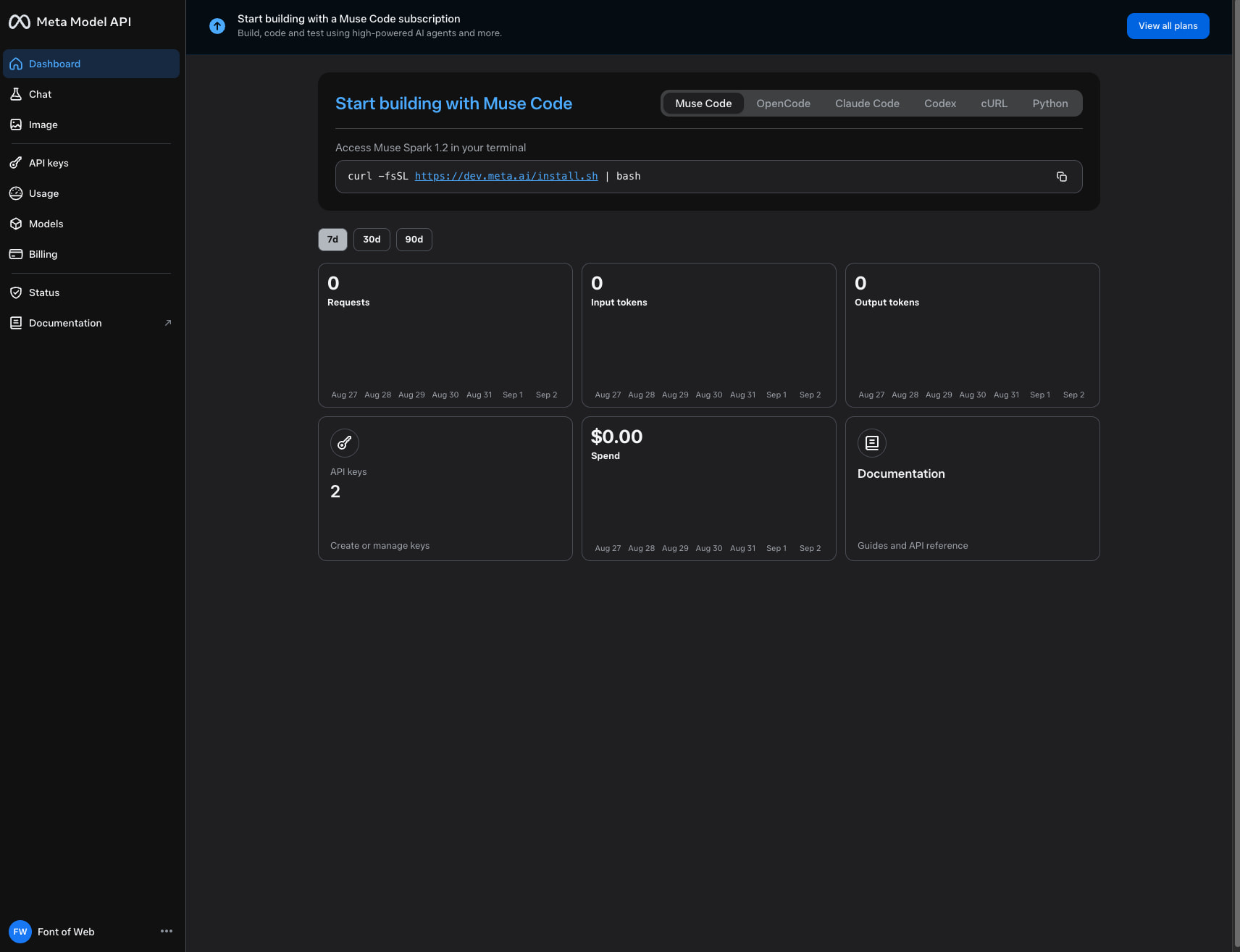 Model API captured website design