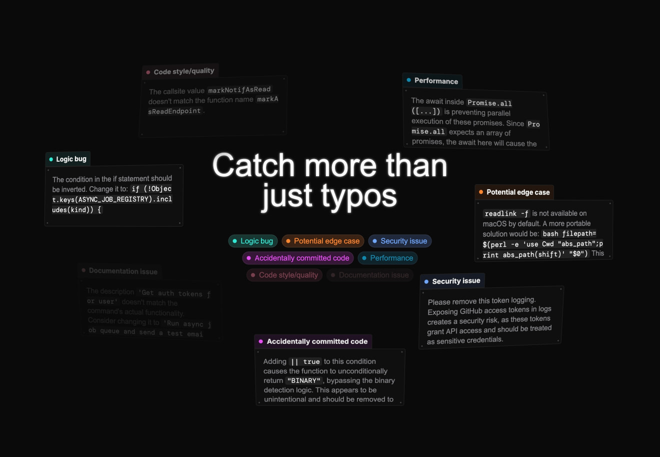 Diamond - agentic AI code review captured website design