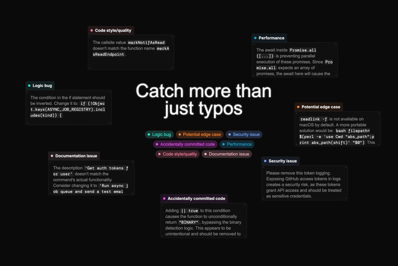 Diamond - agentic AI code review captured website design