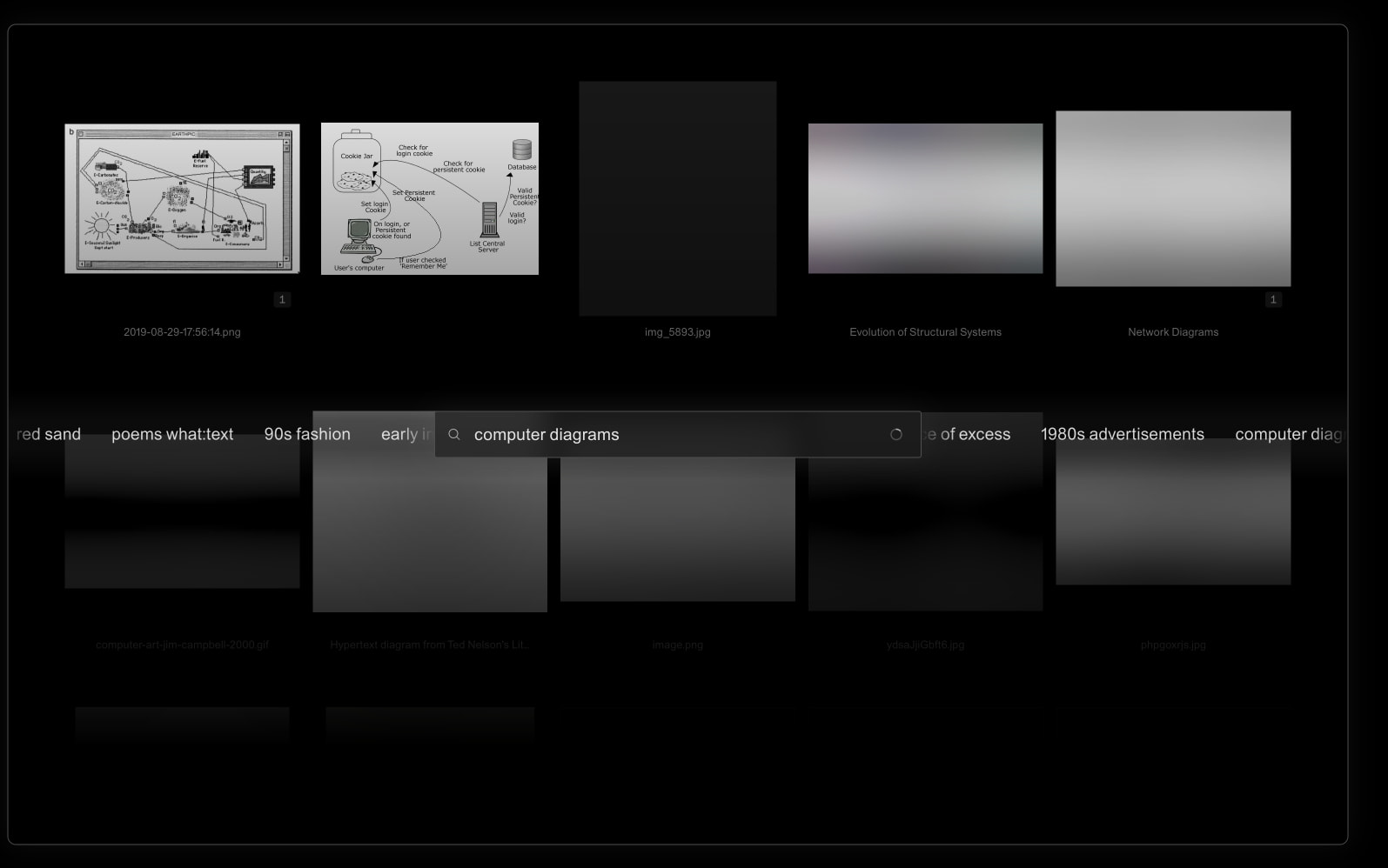 Are.na captured website design