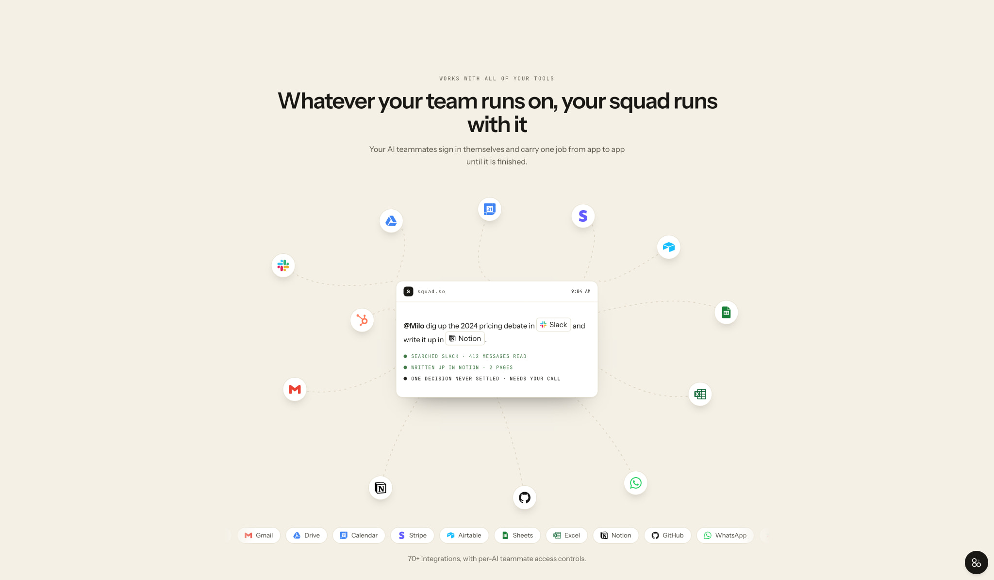 AI Teammates To Do Your Work | Squad captured website design