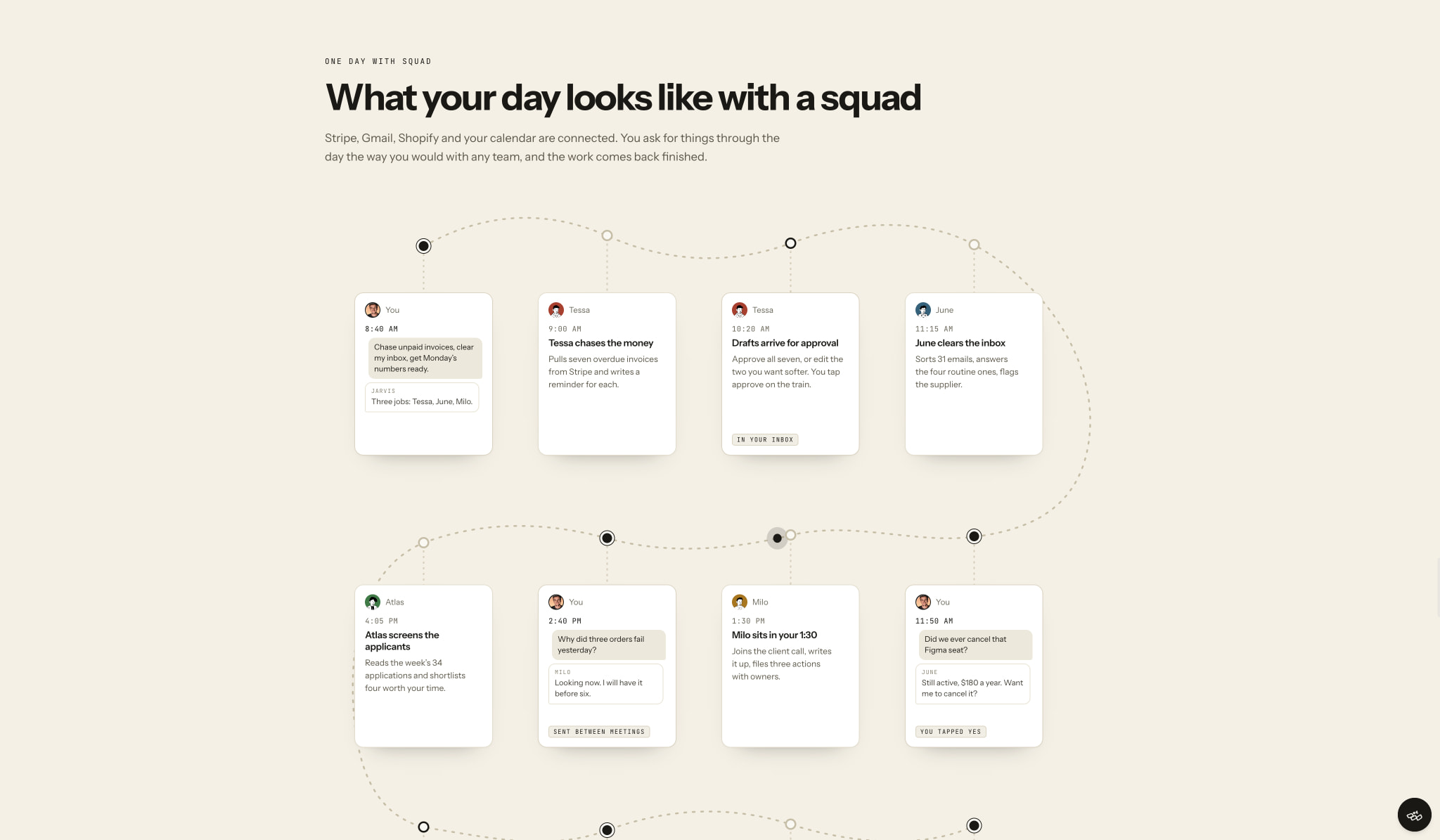 AI Teammates To Do Your Work | Squad captured website design