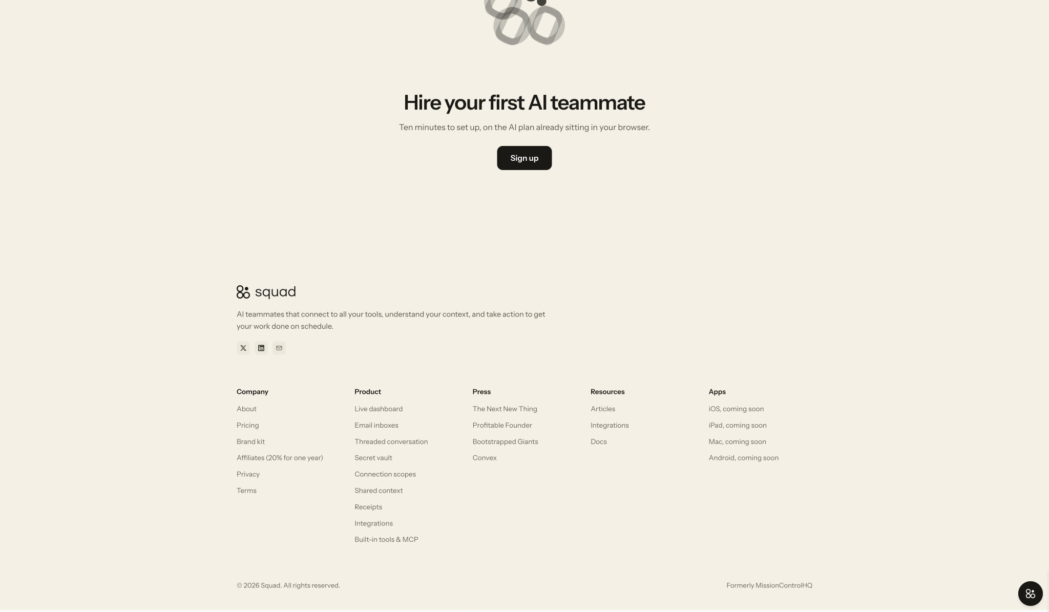 AI Teammates To Do Your Work | Squad captured website design