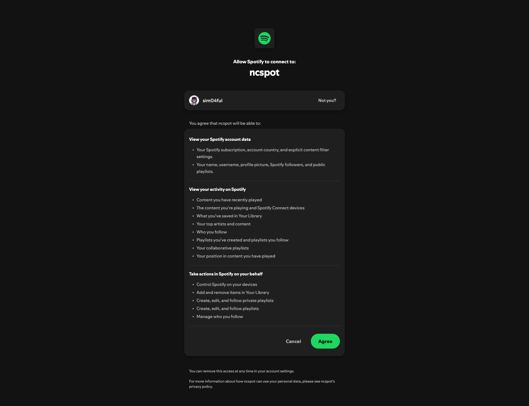 Authorize - Spotify captured website design
