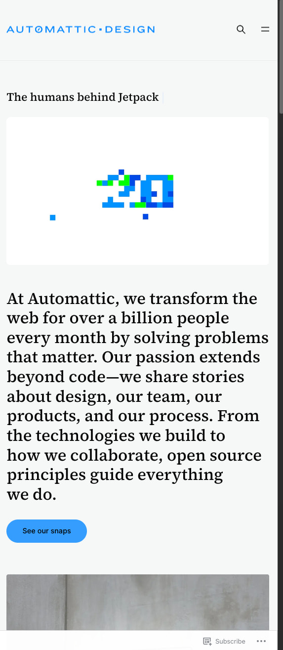 Automattic Design – Designing a better web captured website design