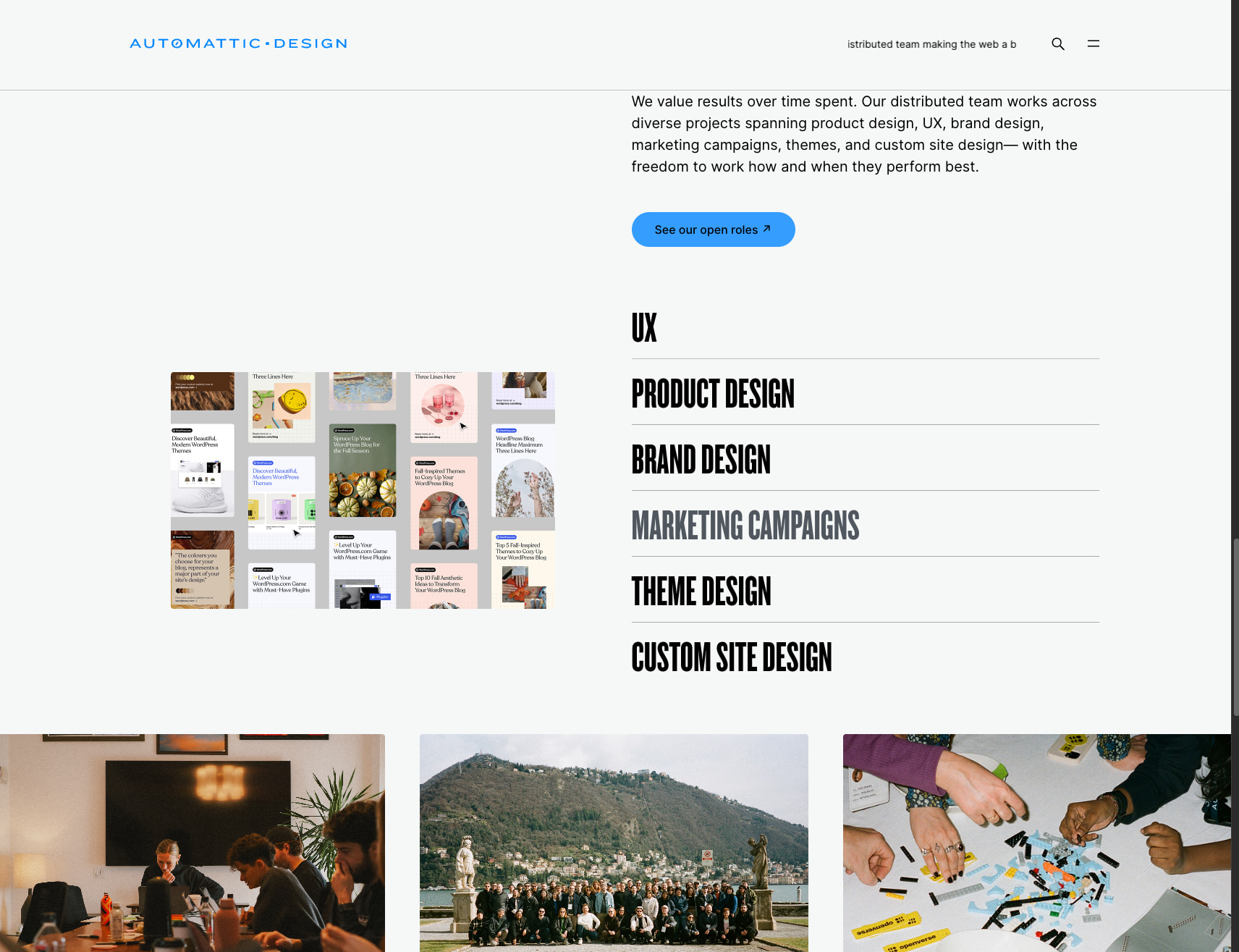Automattic Design – Designing a better web captured website design