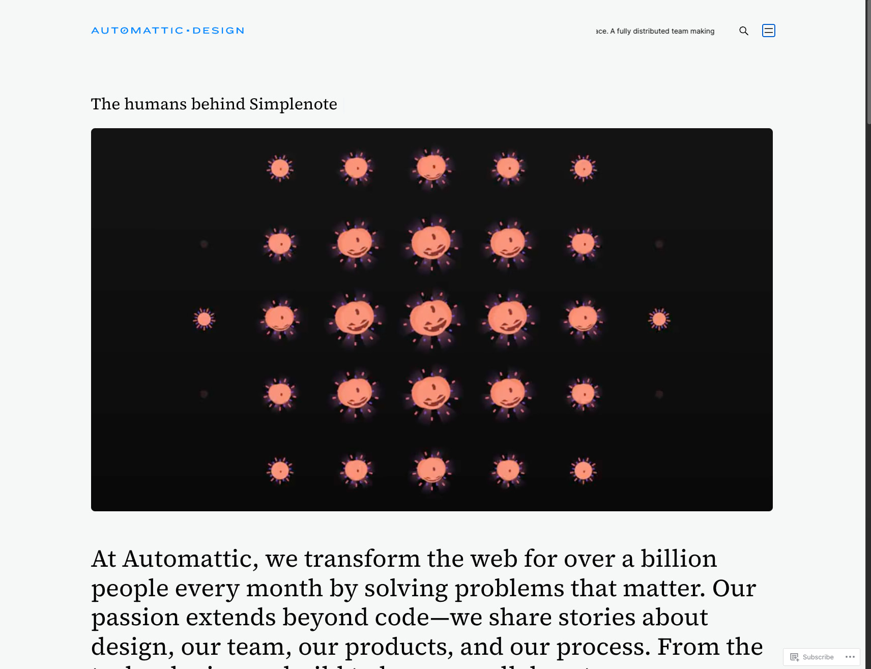 Automattic Design – Designing a better web captured website design