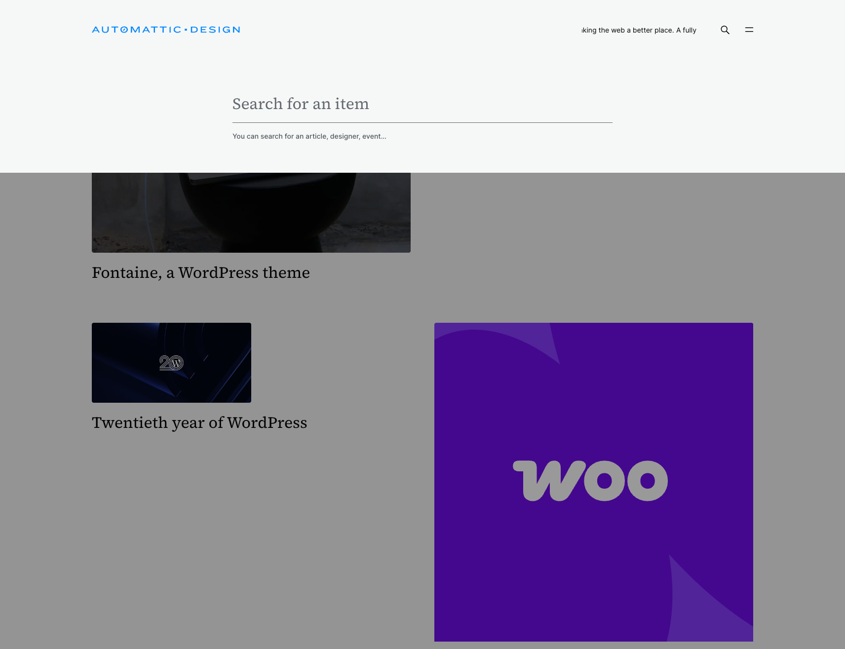 Automattic Design – Designing a better web captured website design