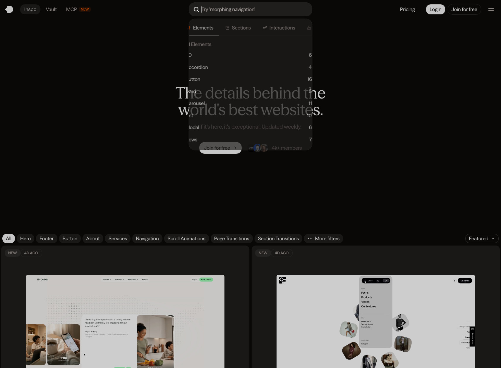 Best Web Design Inspiration | Details.so captured website design
