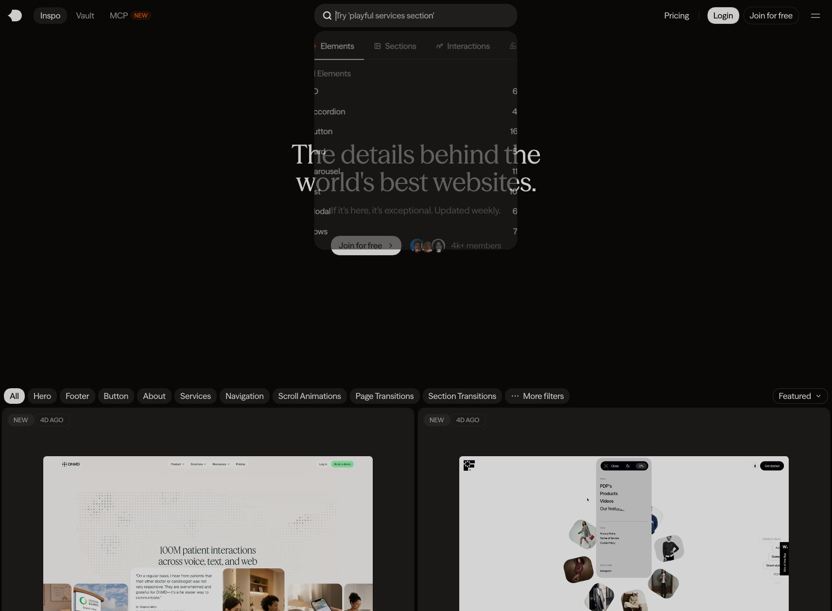 Best Web Design Inspiration | Details.so captured website design