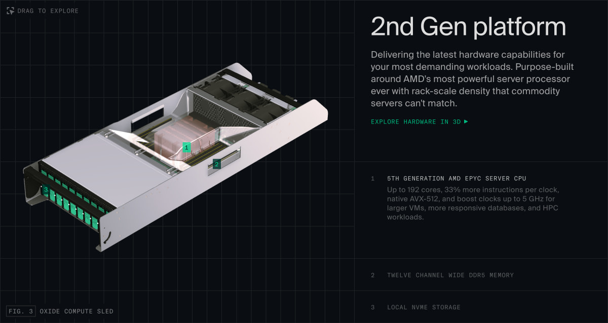 Oxide Computer Company captured website design