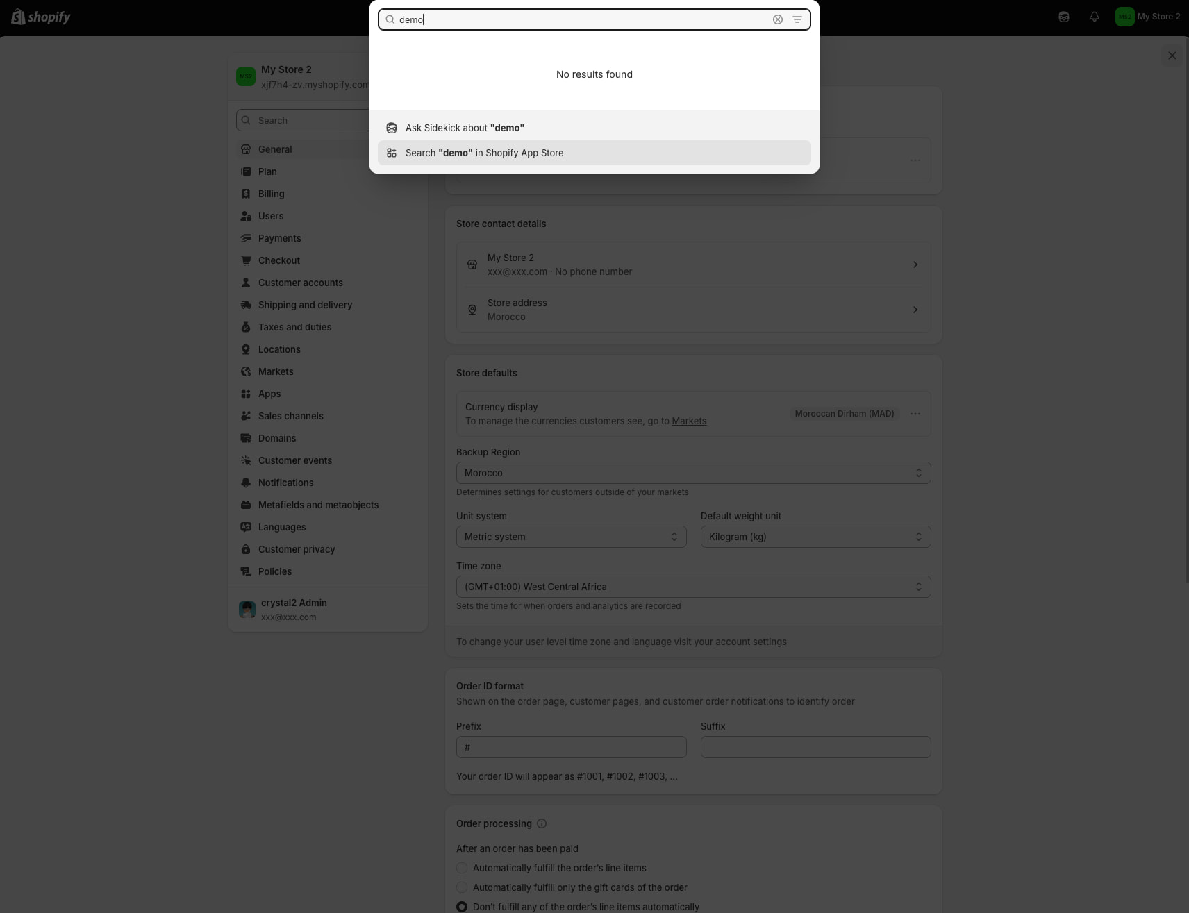 My Store 2 · General · Shopify captured website design