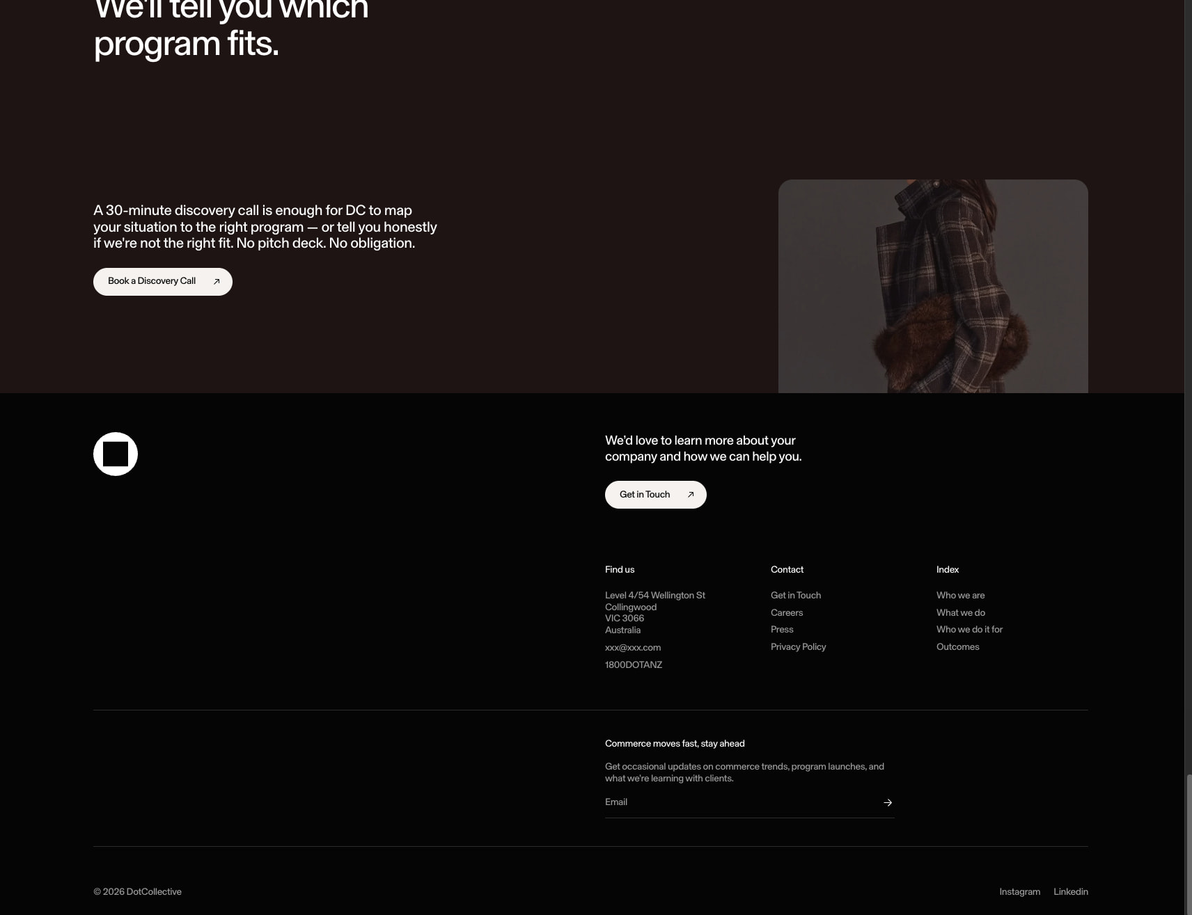 About — DotCollective captured website design