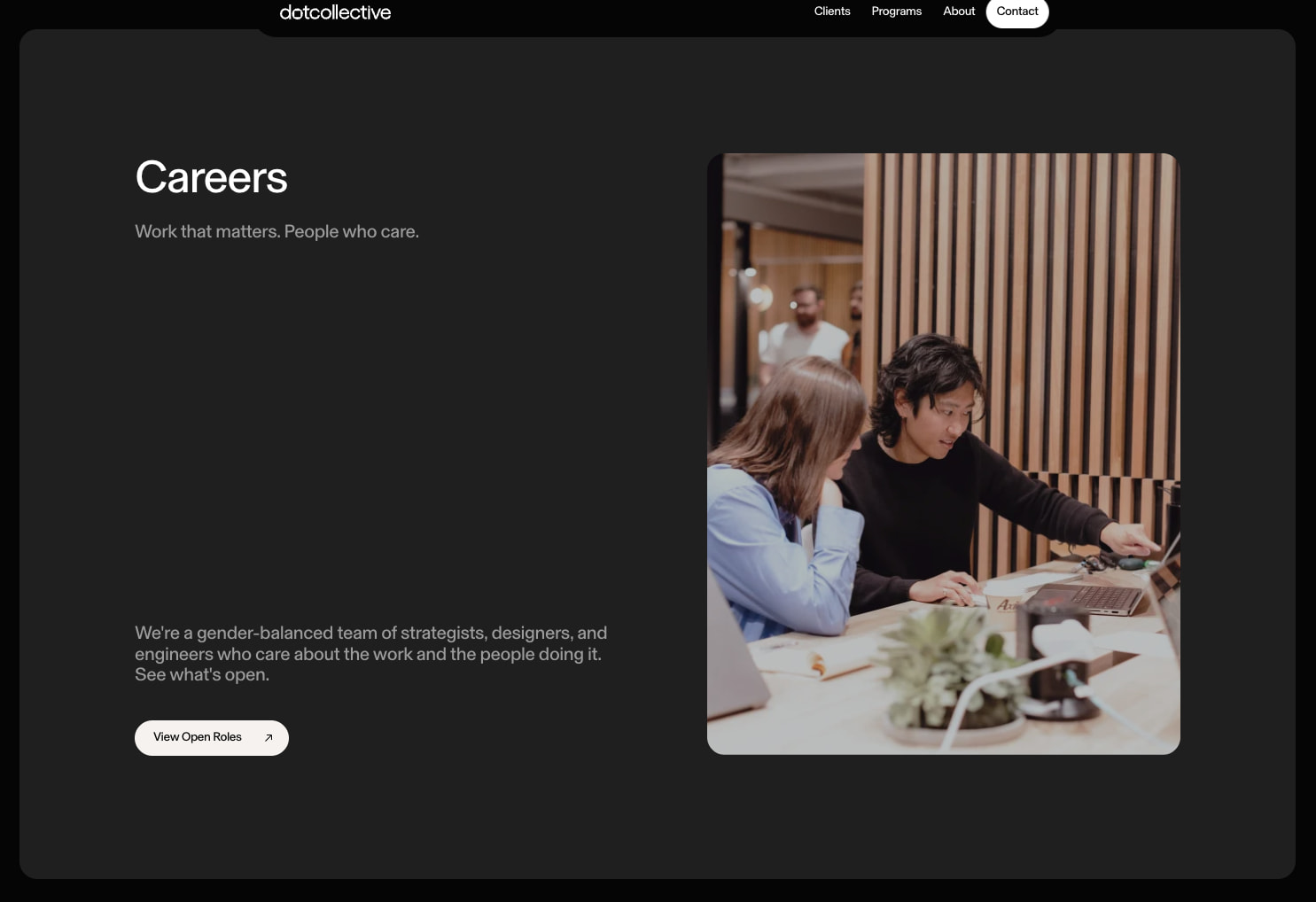 Contact — DotCollective captured website design
