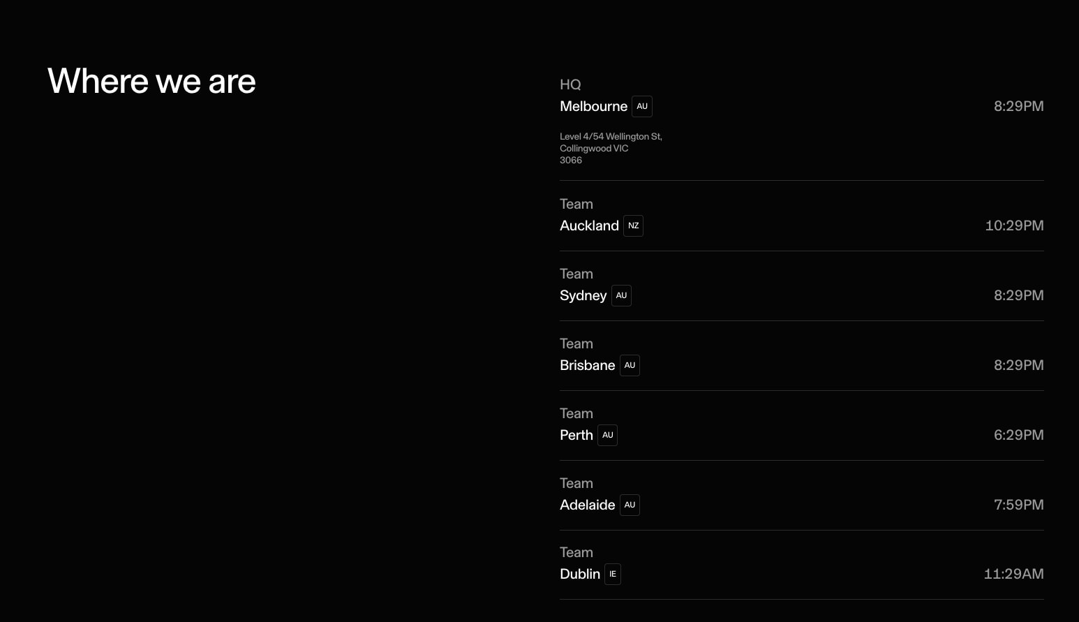 Contact — DotCollective captured website design